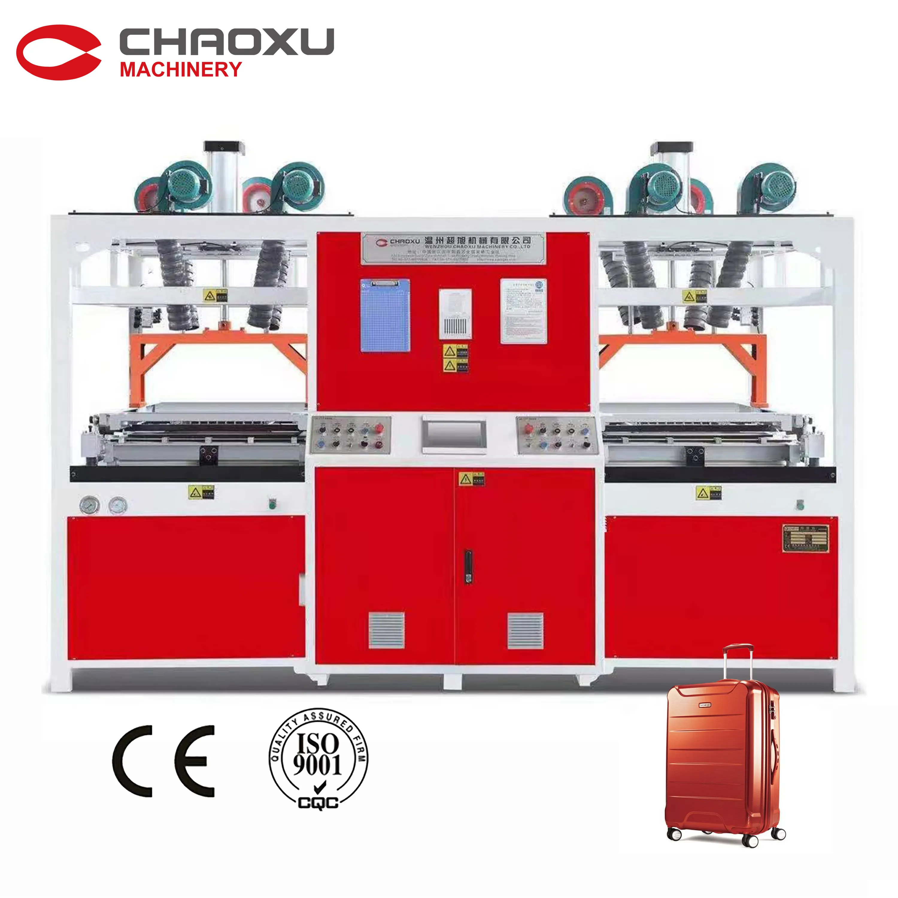 Máquina formadora de vacío para equipaje de mesa doble CHAOXU Abs Pc en línea de producción Máquina para hacer maletas