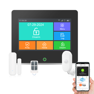 2024 venta al por mayor Tuya Smart Panel de alarma de seguridad residencial 4,3 pulgadas pantalla táctil grande GSM WIFI sistema de alarma para el hogar - Product Image 1