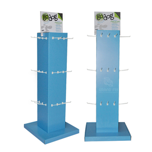 Benutzer definierte 4-seitige rotierende Haken Display Regal Einzelhandel Hund Leine Papier Display Racks Pet Toy Wellpappe Display Stand - Product Image 1