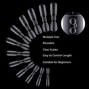 120 adet özel Logo yüksek kalite yanlış Nail İpuçları badem kare çift formu kalıp jel tırnak uzatma İpuçları araçları - Product Image 4