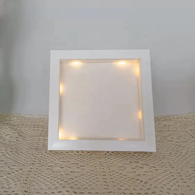 Yeni varış 3D Light Up ahşap gölge kutu çerçevesi s anıt hediyeler fotoğraf çerçevesi toptan LED gölge kutu çerçevesi