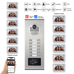 Factory Price 7 Inch 1080P Touch Screen <strong>Monitor</strong> Video <strong>Intercom</strong> <strong>System</strong> with 2MP HD and Wide Angle <strong>Camera</strong> for 12 Apartments - Product Image 3