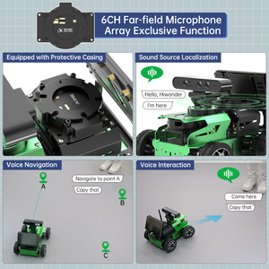 JetAcker ROS Robot con struttura Ackerman, Lidar, telecamera di profondità, supporto AI Vision, mappatura di navigazione per JETSON e Raspberry Pi 5
