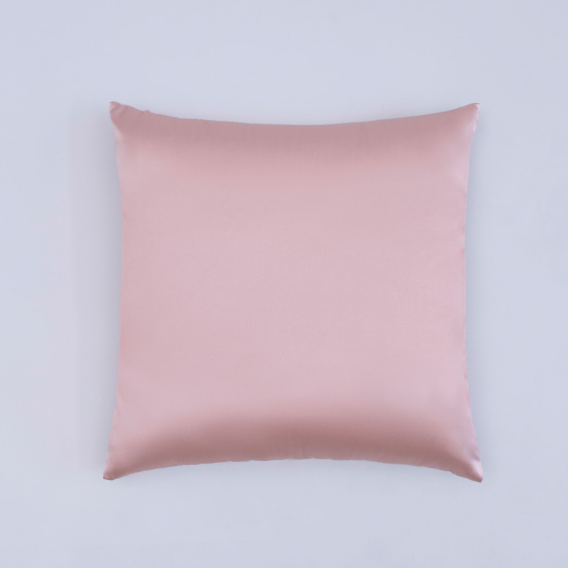 Coussin de dossier en soie 19 momme rose chair