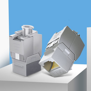 Rj45 8P8C梯形插孔Cat6a/Cat7/UTP/SFTP/STP/FTP 10g通过FluK测试屏蔽锌合金梯形模块网络 - Product Image 2