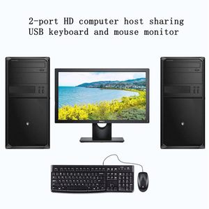 USB DVI KVM交换机2进1出2端口DVI电脑主机笔记本电脑共享USB带集线器选择器开关盒2.0 4K60HZ - Product Image 5