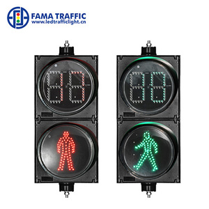 <strong>Fama</strong> Factory 200mm Pedestrian Traffic Signal Light Dynamic Signal With Countdown Timer Meter - Product Image 3