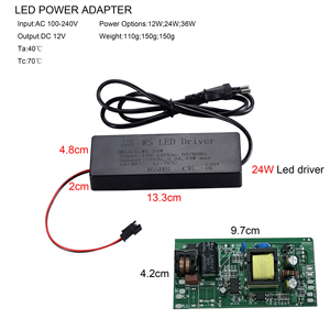 Trasformatore di potenza del modulo di uscita dell'ingresso di fabbrica da 240V a 12V per alimentatore Led Strip Light 3000K 1W-24W - Product Image 2