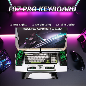 Dual Mode 100-Key Wireless USB Type-C <strong>2</strong>.4GHz Gaming <strong>Keyboard</strong> Mix Color with Volume Wheel Receiver Included - Product Image 3