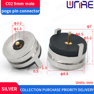 1 Set Magnetic Connector Waterproof Male Female SpringPin Connector Circular 2 Pogo Pin Connector <strong>PCB</strong> Board <strong>Dc</strong> Power <strong>Socket</strong> - Product Image 5