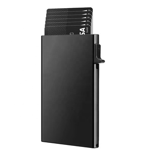 TC101 người đàn ông siêu mỏng kinh doanh Thẻ Tay Áo tối giản kim loại nhôm trường hợp RFID chặn Pop Up chủ thẻ tín dụng - Product Image 1