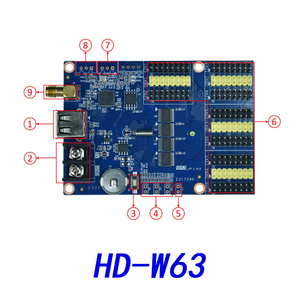 HD-W2 и HD-W64, USB, Wi-Fi, светодиодный дисплей, контроллер, одно-или двухстороннее RGB, цветная вывеска, дисплей - Product Image 5