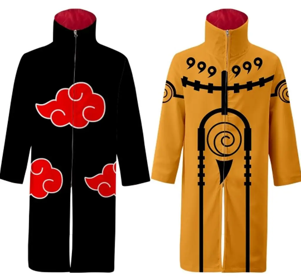 Disfraz de Uchiha Sasuke para hombre y mujer, uniforme de Akatsuki, capa de fiesta, 7 estilos