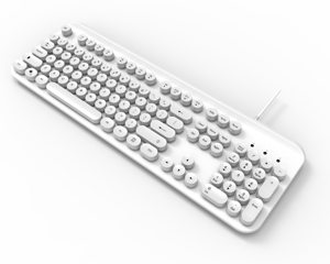 Wired <strong>Computer</strong> <strong>Keyboard</strong> Colorful Full Size Round Keycaps Typewriter <strong>Keyboards</strong> for Windows - Product Image 6