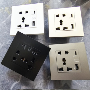 <strong>13A</strong> British <strong>USB</strong> charging <strong>socket</strong> British standard multi-function five-hole <strong>socket</strong> dual 250V Switched 5 pin <strong>socket</strong> <strong>with</strong> 2 <strong>usb</strong> port - Product Image 3
