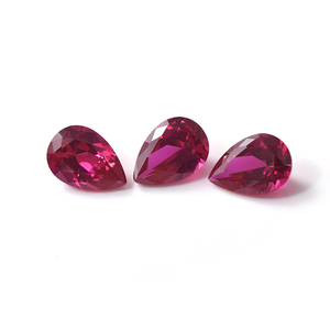 広々とした5Aルーズペアーシェイプルビー2 #3 #5 #8 # ローズピンクルビピジョンブラッド合成ルビー宝石 - Product Image 2