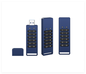 Crittografia codice di passaggio dati bloccato in metallo rosso Usb Flash Drive 32gb 64gb 128gb, USB3.0 ad alta velocità crittografato USB Pen Drive - Product Image 4