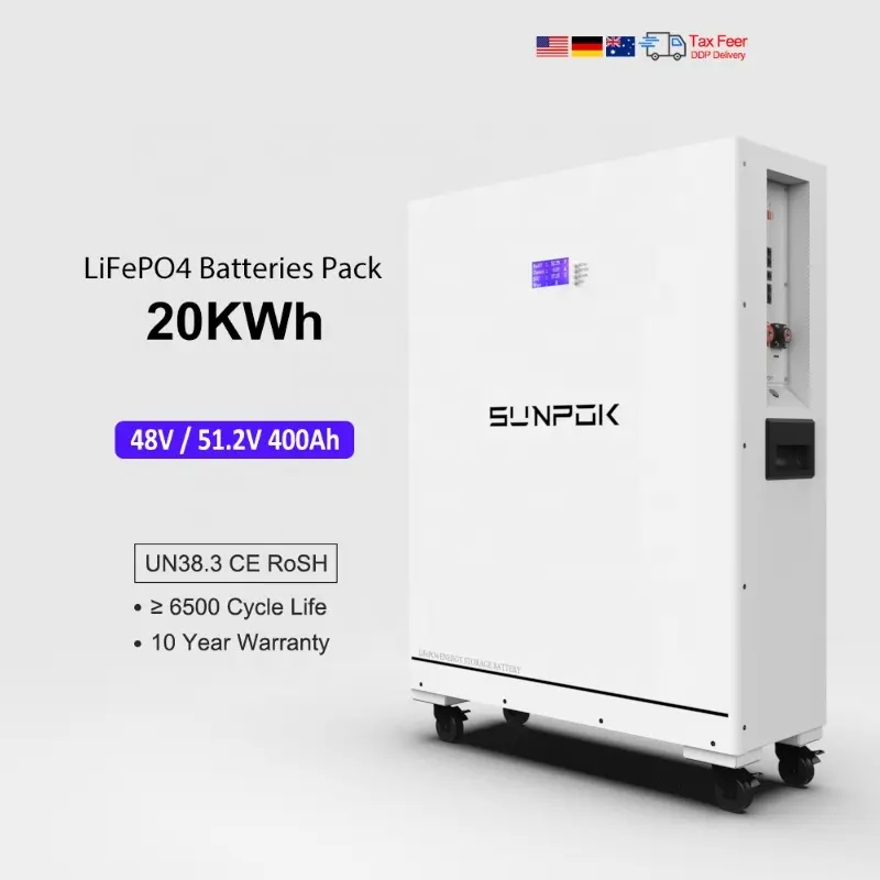 Bateria de armazenamento de energia solar 48v lifepo4, bateria de 200ah 300ah 400kwh 20kwh bateria akku de íon de lítio