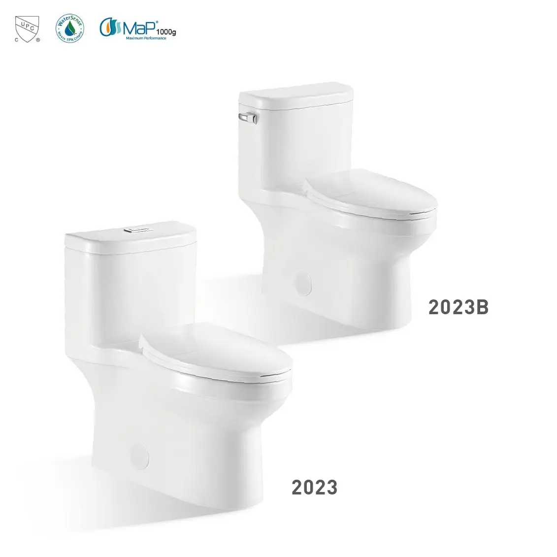 USA Standard Sanitaire de haute qualité wc monté au sol blanc brillant inodoro salle de bain cupc une pièce en céramique cuvette de toilette