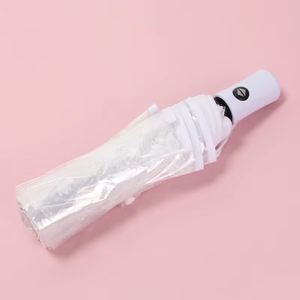定制标志C形手柄防风倒立伞三重折叠全自动伞可逆透明伞 - Product Image 6