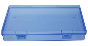 Mini contenitori rettangolari vuoti in plastica trasparente per Organizer con coperchi incernierati