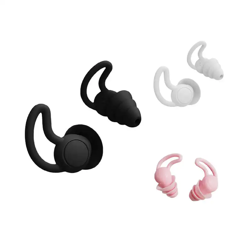 Penyumbat telinga silikon pabrik lebih murah pengurang Kebisingan perlindungan pendengaran penyumbat telinga