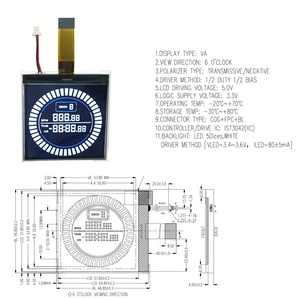 Fabbrica custom veicolo montato acqua ed elettricità contatori TN/STN/FSTN/HTN 5 6 cifre 7 bianco retroilluminazione segmento display lcd - Product Image 6