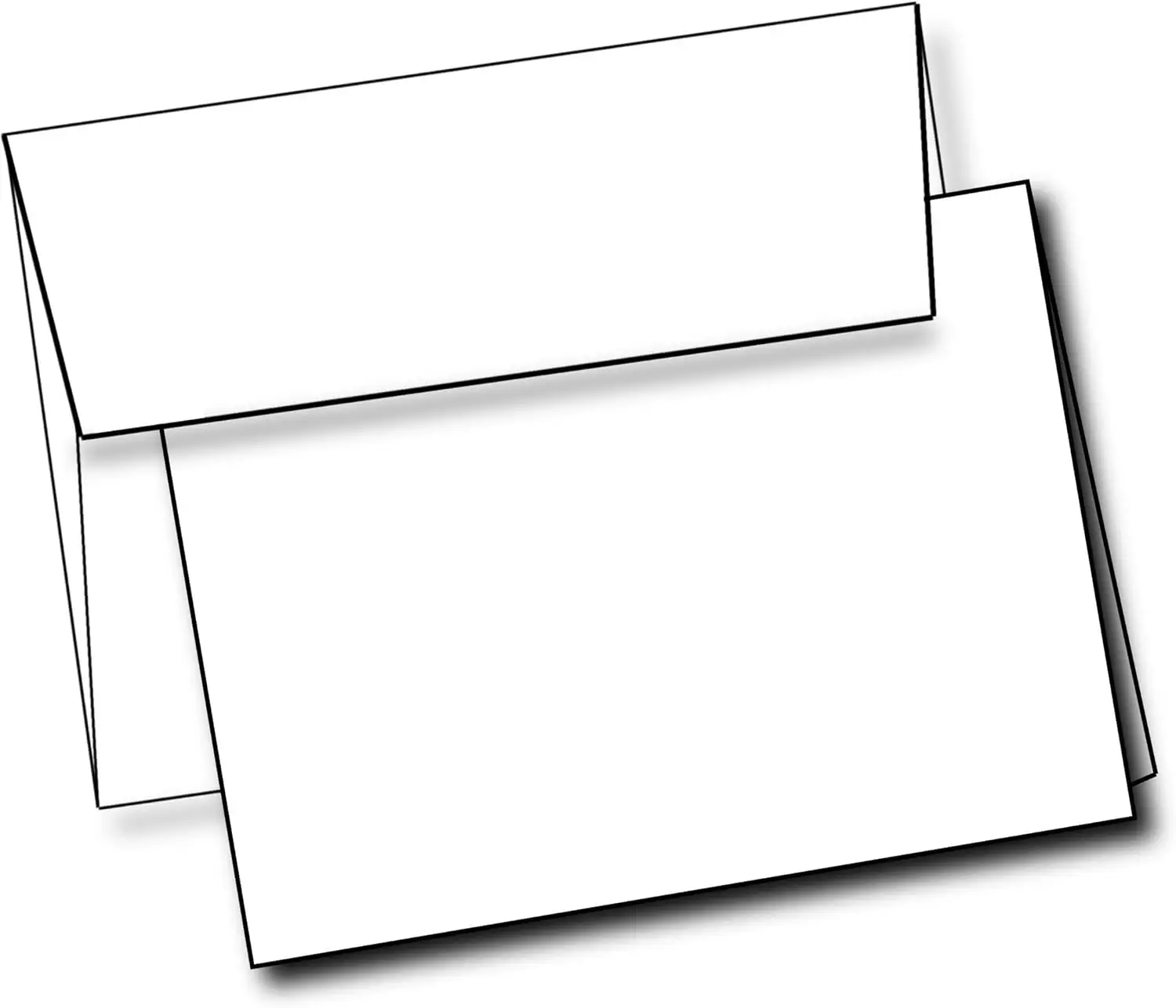 Artesanato Heavyweight Cartões em branco com Envelopes brancos 5 "x 7" GreetingBlank cartões e Envelopes Printable Nota