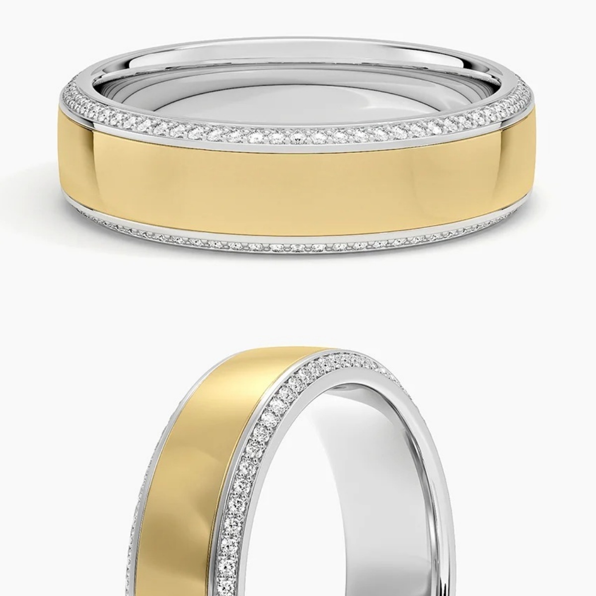 Anillo de Eternidad de Diamantes en Metales Mixtos