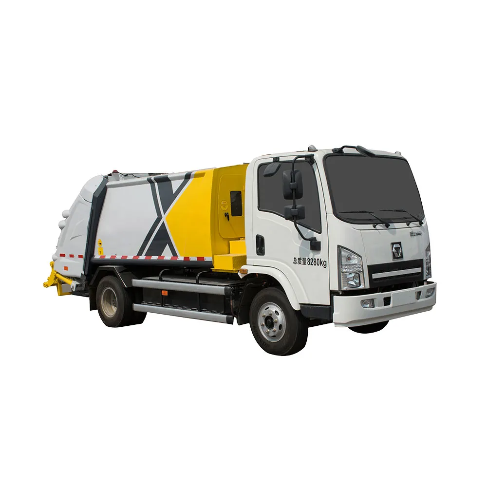 Máy móc vệ sinh xe tải rác nén 6cbm để thu gom, nén và vận chuyển rác