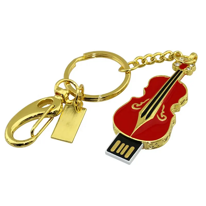 Musikinstrumente Metallschlüsselanhänger 128 GB USB-Flash-Laufwerke Klavier-Stick 4 G 8 G 16 G 32 G 64 GB Flash-Speicher USB-Stick