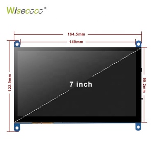 Pantalla lcd IPS tft 1024x600 raspberry pi, pantalla táctil de 7 pulgadas, raspberry pi3 pi4 pi 4 4b 3b + kit de pantalla con sensor