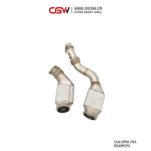 Performance Exhaust Downpipe <strong>Header</strong> with Catalytic Converters for BMW F82 M4 Heat Shield - Product Image 3