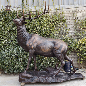 Trevi Lớn Hươu Kim Loại Động Vật Vườn Hươu Điêu Khắc Ngoài Trời Thanh Lịch Đúc Cuộc Sống Kích Thước Đồng Nai Tượng - Product Image 2