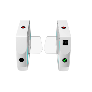 Accesso basato sul tempo passaggio ampie corsie ingresso di sicurezza lettori di carte di controllo del tornello con barriera oscillante cancello di accesso - Product Image 1