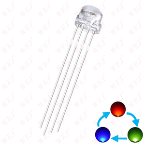 Программируемый адресный 4-контактный Полноцветный 5 мм RGB LED SK6812 WS2811 точечный контроль Ws2812b 5 мм светодиодный Диод с IC - Product Image 3