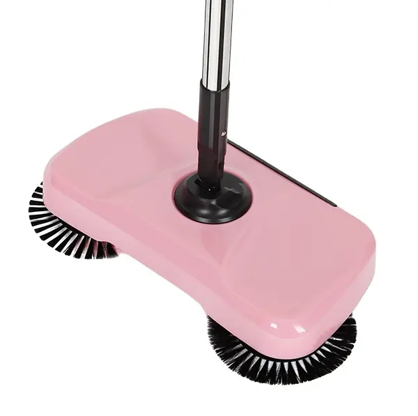 Lazy 3 in 1 Hand Push Propelled Sweeper Automatic Broom With Easy Cleaning Floor mop & Trash Bin Dustpan