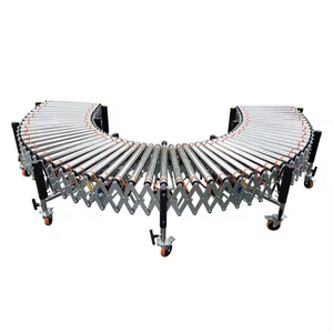 Multi-wedge Belt Container Flexible Telescopic Powered Roller Conveyor Line <strong>Loading</strong> <strong>Unloading</strong> - Product Image 1