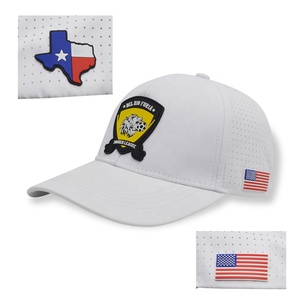 Customize Sport Caps Performance Water-Resistant Mesh Laser Cut Baseball Cap With American <strong>Flag</strong>
