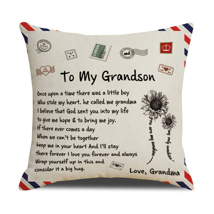 Nordic Simple Office Pillowcase Sofa Cushion Cover Envelope Letter Print Linen Pillowcase Cushion Cover