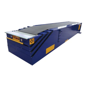 Cinta transportadora de paquetes retráctil automática azul, cinta transportadora telescópica para carga y descarga