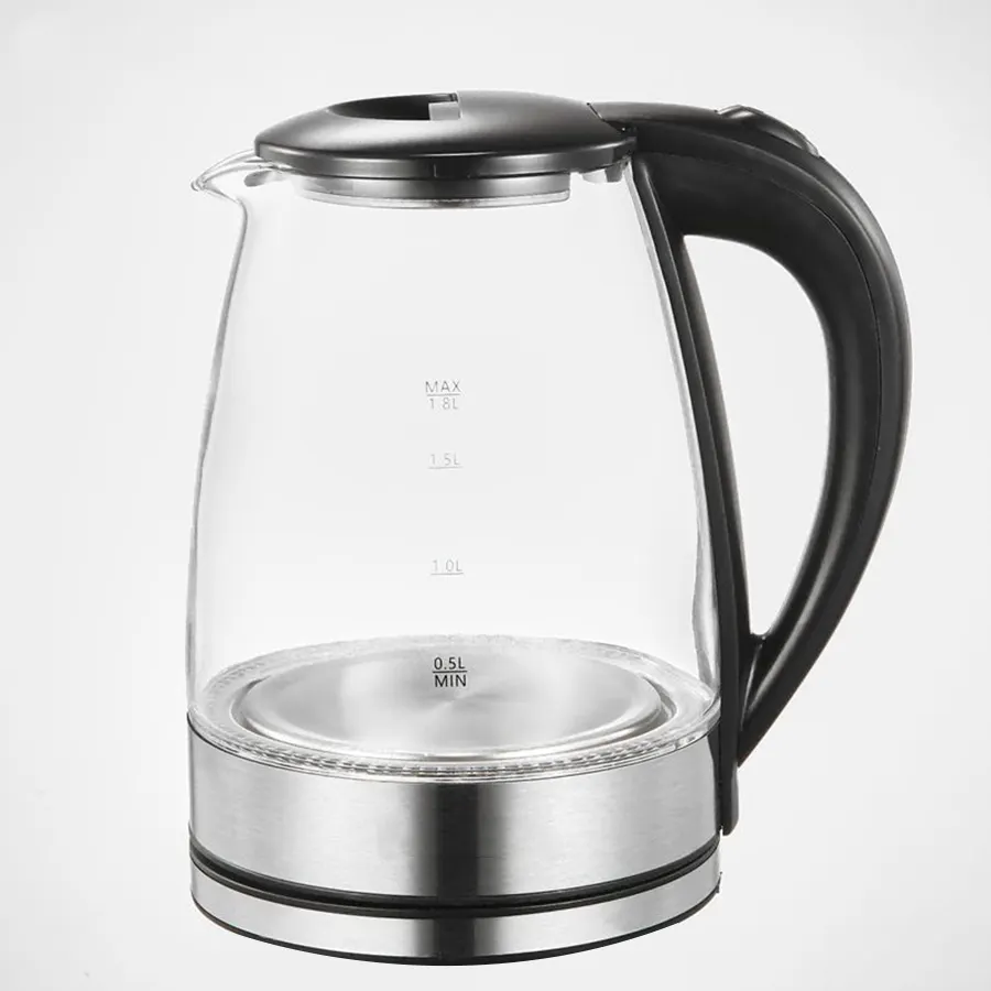 1500ワットポータブル魔法瓶ケトルガラスステンレス鋼湯沸かし器沸騰水コーヒー用電気ケトル