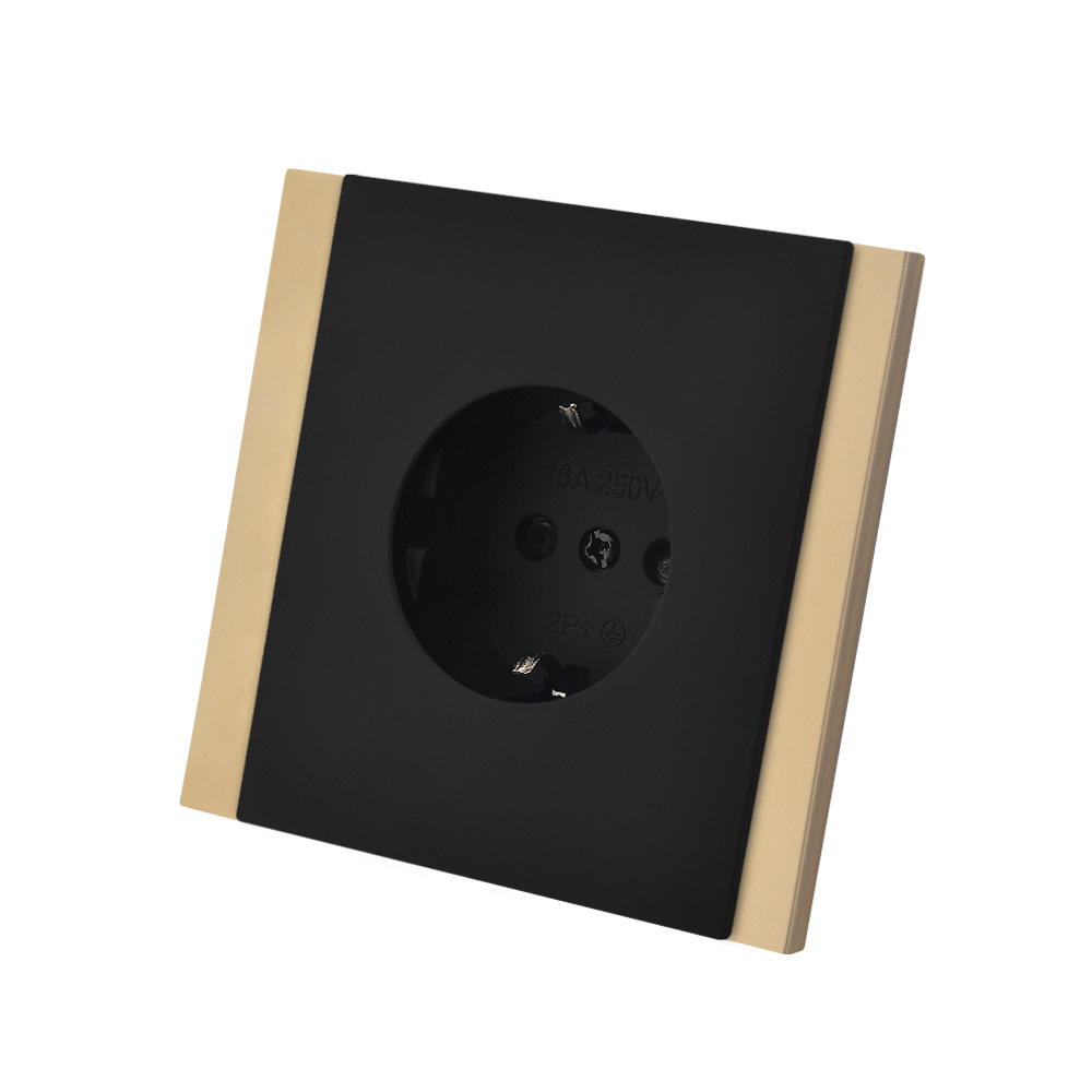 1 Schuko Socket Black