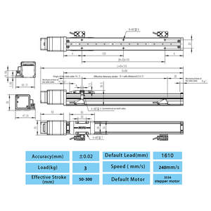 Plug and Play Driver Integrated <strong>Linear</strong> <strong>Motion</strong> Ball Screw Actuator Dustproof <strong>Rail</strong> <strong>Guide</strong> - Product Image 3