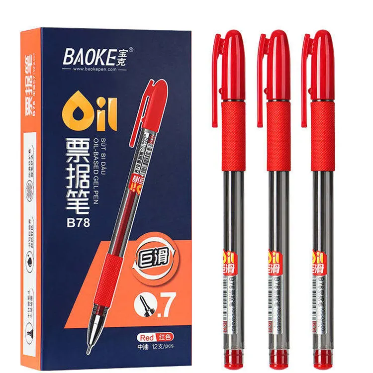 Smooth Writing Ballpoint Pen Anti Slip Corrugated Sheath 0.7mm Tip Diameter Ink Bill Pen