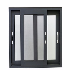 Kasırga dayanıklı pencere çerçevesi panjurlar alüminyum pencereler çift camlı 3 parça sürgülü pencereler - Product Image 1