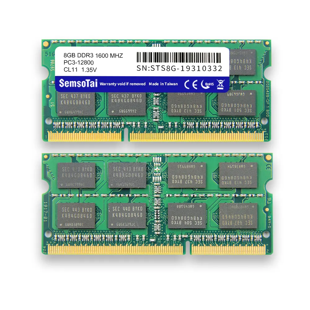 Original manufacturer OEM DDR3 8GB 1333mhz 1600mhz ram memory for laptop notebook