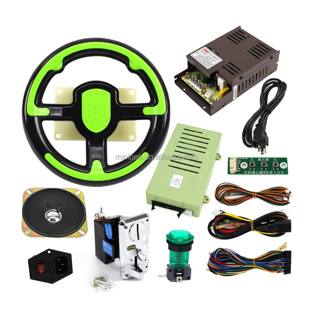 Conjunto de consola de juegos de carreras colorido