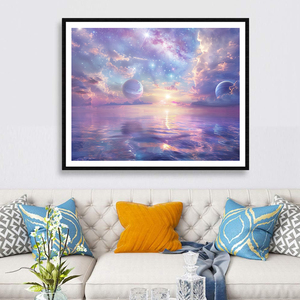 Cooleve 5D sáng tạo tùy chỉnh khảm phong cảnh Châu Âu tự làm Bộ dụng cụ sơn kim cương cho trẻ em người lớn handpainted japandi phòng ngủ trang trí nội thất - Product Image 2