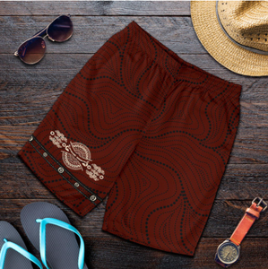 Tùy Chỉnh Dệt Kim Giản Dị Mid-Rise Thoáng Khí Nhanh Chóng Khô Người Đàn Ông Của Quần Short-Thổ dân Lấy Cảm hứng Mẫu & Didgeridoo Thiết Kế - Product Image 2